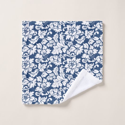 Blau und Weiß Badhandtuch Set (Waschlappen)