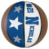 Blau und Weiß Basketball (Vertikal)