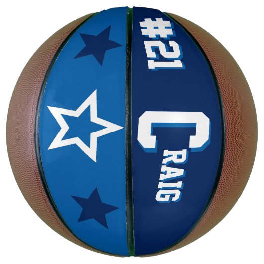 Blau und Weiß Basketball (Vertikal)