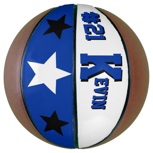 Blau und Weiß Basketball (Vertikal)