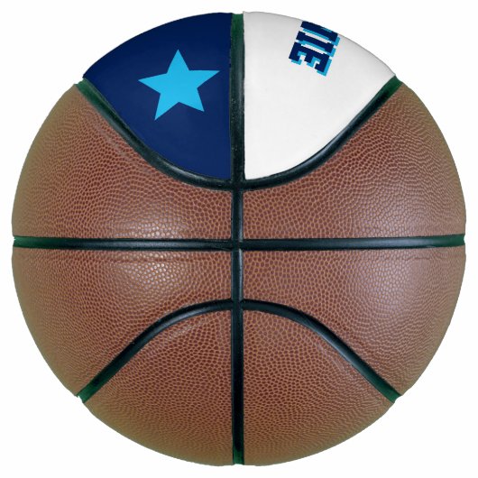 Blau und Weiß Basketball (Rechts)
