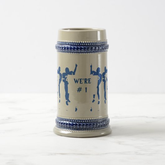 BLAU UND WEISS BIERGLAS (Mittel)