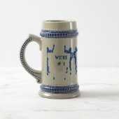 BLAU UND WEISS BIERGLAS (Links)