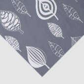 Blau-und Weiß-Blätter Seidenpapier (Detail)