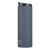 Blau und Weiß-Bridesmädchen- Thermosbecher (Nach rechts gedreht)