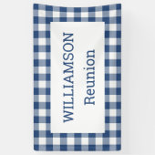 Blau und Weiß Buffalo Karo Wiedersehen Party Banner (Vertikal)