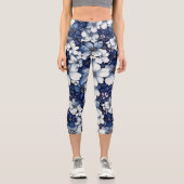 BLAU UND WEISS CAPRI LEGGINGS (Vorderseite)