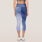 Blau und Weiß Capri Leggings (Rückseite)