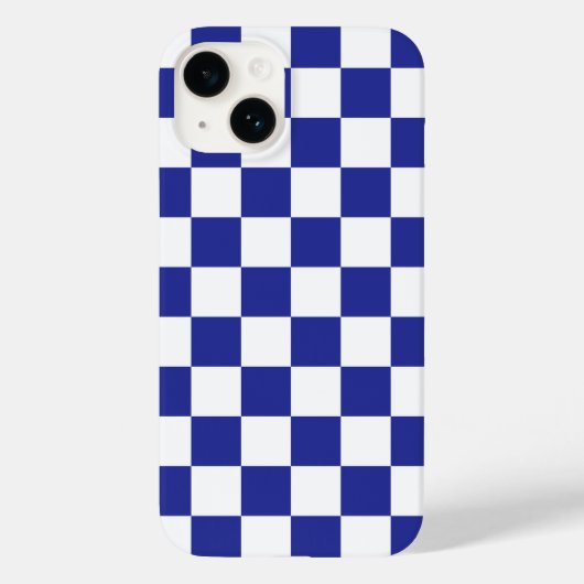 Blau und Weiß Case-Mate iPhone Hülle (Rückseite)