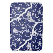 Blau und Weiß Chinoiserie Badematte (Vorderseite Vertikal)