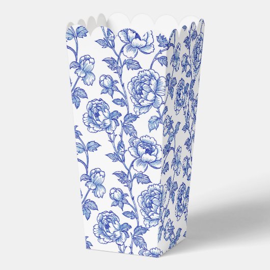 Blau und Weiß Chinoiserie Blume Geschenkschachtel (Vorderseite)