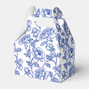Blau und Weiß Chinoiserie Blume Geschenkschachtel