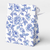 Blau und Weiß Chinoiserie Blume Geschenkschachtel (Rückseite)