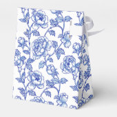 Blau und Weiß Chinoiserie Blume Geschenkschachtel (Rückseite)