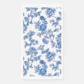 Blau und Weiß Chinoiserie Blumen Serviette (Vorderseite)