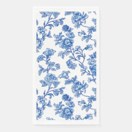 Blau und Weiß Chinoiserie Blumen Serviette