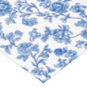 Blau und Weiß Chinoiserie Blumen Tischdecke (Schrägansicht)
