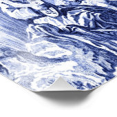 Blau und Weiß Chinoiserie Chinesisch Oriental Fotodruck (Ecke)