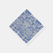 Blau und Weiß Chinoiserie Dekoupage Serviette (Ecke)