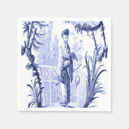 Blau und Weiß Chinoiserie Dekoupage Serviette