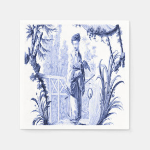 Blau und Weiß Chinoiserie Dekoupage Serviette