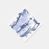 Blau und Weiß Chinoiserie Dekoupage Serviette (Ecke)