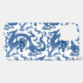 Blau und Weiß Chinoiserie Dragon Case-Mate iPhone Hülle (Rückseite (Horizontal))