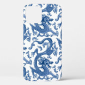 Blau und Weiß Chinoiserie Dragon Case-Mate iPhone Hülle (Rückseite)