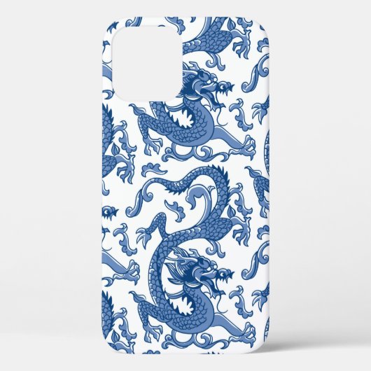 Blau und Weiß Chinoiserie Dragon Case-Mate iPhone Hülle (Rückseite)