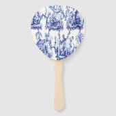 Blau und Weiß Chinoiserie Fächer (Vorderseite)