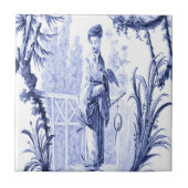 Blau und Weiß Chinoiserie Fliese (Vorderseite)