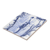 Blau und Weiß Chinoiserie Fliese (Seite)