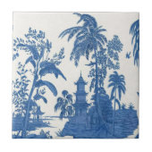 Blau und Weiß Chinoiserie Fliese (Vorderseite)