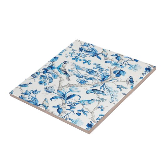 Blau und Weiß Chinoiserie Fliese (Seite)