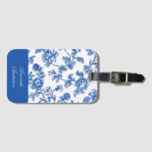 Blau und Weiß Chinoiserie Gepäckanhänger (Vorderseite (Horizontal))