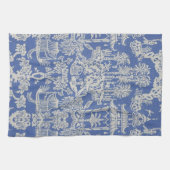 Blau und Weiß Chinoiserie Geschirrtuch (Horizontal)