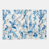 Blau und Weiß Chinoiserie Geschirrtuch (Horizontal)