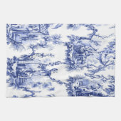 Blau und Weiß Chinoiserie Geschirrtuch (Horizontal)