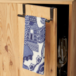 Blau und Weiß Chinoiserie Geschirrtuch