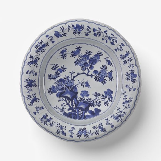 Blau und Weiß Chinoiserie Imitate China Pappteller (Vorderseite)