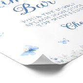 Blau und Weiß Chinoiserie Mimosa Bar Poster (Ecke)