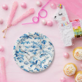 Blau und Weiß Chinoiserie Pappteller (Party)