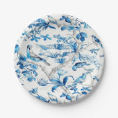 Blau und Weiß Chinoiserie Pappteller (Vorderseite)