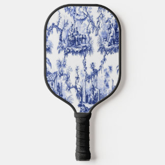 Blau und Weiß Chinoiserie Pickleball Schläger