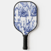 Blau und Weiß Chinoiserie Pickleball Schläger (Rückseite)