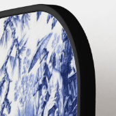 Blau und Weiß Chinoiserie Pickleball Schläger (Linke Seite)