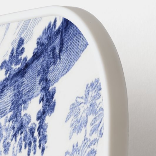 Blau und Weiß Chinoiserie Pickleball Schläger (Linke Seite)