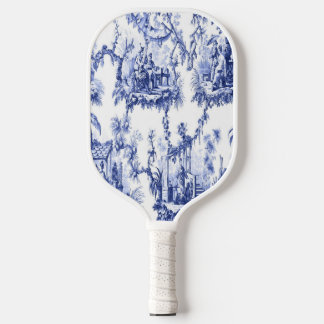 Blau und Weiß Chinoiserie Pickleball Schläger