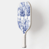 Blau und Weiß Chinoiserie Pickleball Schläger (Links)