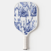 Blau und Weiß Chinoiserie Pickleball Schläger (Rückseite)